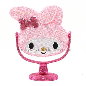 100% handmade Pha Lê Kim Cương Trang điểm gương Hello Kitty phụ kiện bán buôn