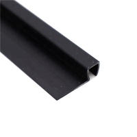 Tira de Sellado para Ventanas y Puertas de Plástico Negro de 25 mm, Resistente al Agua, Insonorizante, Fácil Instalación, para Ducha, Suministro de Fábrica