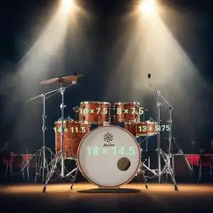 Hailun Jazz Drum Personalizado Bubinga Burl Ball Pera + Tambor de abedul sin logotipo Tipo de producto Tambor