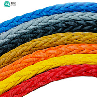 Tali Kabel Uhmwpe 40mm 8 Untai Tahan UV, Tali UHMWPE Kekuatan Tinggi, Tali Penarik Kapal Tebal, Tali Winch Sintetis