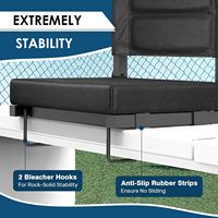 Chaise de plage pliable portable, siège de stade, tapis anti-humidité, cadre métallique, siège épaissi - Personnalisable pour utilisation sur les gradins