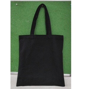 Unique Design Black Canvas Carry <b>Bag</b> with Comfortable Shoulder Handles for Shopping <b>Work</b> College Travel Available At Good Price - Product Image 2