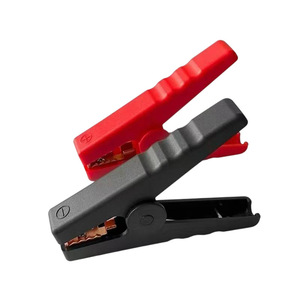Serre-câbles de batterie 100A rouge noir en plastique pour démarrage d'urgence de véhicules - Product Image 3