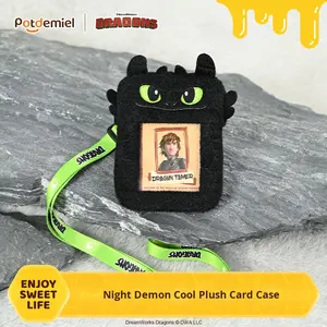 Porte-cartes en peluche How to Train Your <span class=keywords><strong>Dragon</strong></span> Toothless Night Fury, étui pour carte d'identité scolaire et carte <span class=keywords><strong>de</strong></span> bus, cadeau - Product Image 2