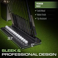 Support de rangement haut de gamme pour clubs de golf en bois, organisateur pour 14 clubs avec rangement pour balles de golf, idéal pour simulateurs de golf