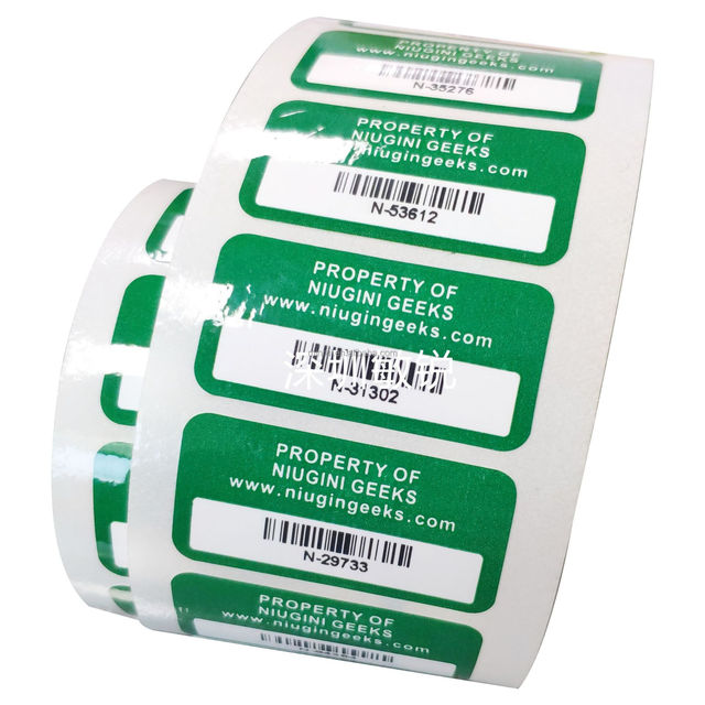 Custom Printing Adhesive Destructible Security Sticker Custom bar Code Sticker Labels