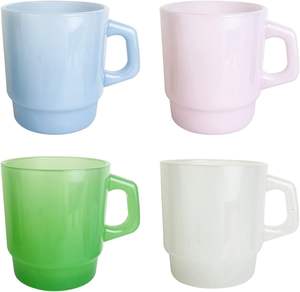 Tasse à café en verre de jade, verrerie personnalisée en borosilicate, tasse à thé en verre, tasse à café en verre avec poignée - Product Image 1