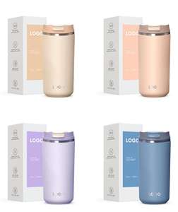 Mug à café de 12 oz <span class=keywords><strong>avec</strong></span> revêtement céramique interne, gobelet isotherme en acier inoxydable, mug de voyage anti-fuite <span class=keywords><strong>avec</strong></span> couvercle rabattable, tasses thermiques - Product Image 6