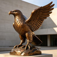 Estatua de águila de fibra de vidrio personalizada, estatua de animal de fibra de vidrio
