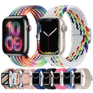 Correa <span class=keywords><strong>de</strong></span> Reloj <span class=keywords><strong>de</strong></span> Nailon Tejido con Hebilla Deslizante Ajustable para Apple Watch Series 11 10 Ultra SE 46mm 49mm, Pulsera <span class=keywords><strong>de</strong></span> Tela Trenzada - Product Image 1
