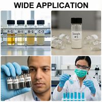 Botol Kaca Kecil 8ml Transparan dengan Tutup Sekrup Hitam untuk Bahan Kimia Laboratorium Kimia