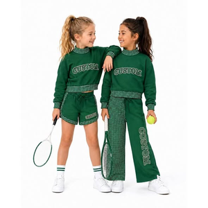 Uniformes de Animadoras con Estampado Hanzi en Negro y Rojo para Niñas y Mujeres, Directo de Fábrica, Conjuntos Personalizados para Mamá e Hija, Conjuntos Escolares a Juego - Product Image 5