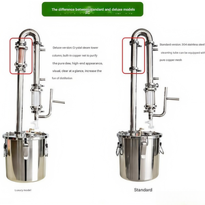 Distillateur automatique sous vide multifonction en acier inoxydable de 6 à 98 L pour la fabrication d'huiles essentielles, d'hydrolats et d'eau florale - Product Image 4