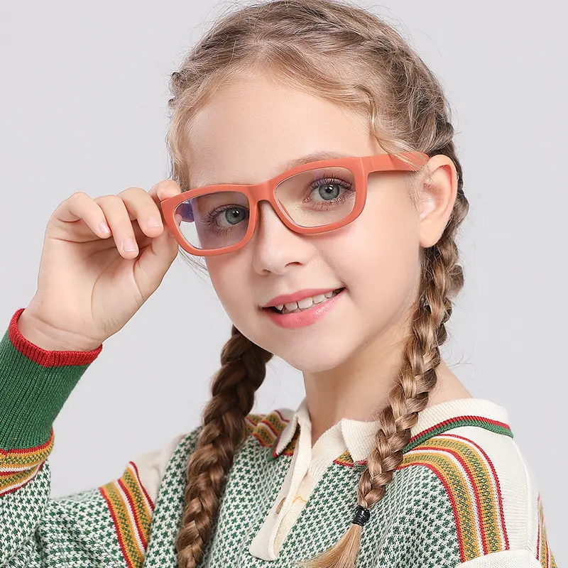 نظارات من السيليكون المرن للأطفال من Lucky, نظارات من السيليكون المرن قابلة للطي ، نظارات للأولاد والبنات ، نظارات مضادة للضوء الأزرق للأطفال