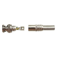 Connecteurs coaxiaux BNC mâles plaqués or RG59 RG6 pour vidéosurveillance domestique, adaptateur en laiton, pièces de télécommunications