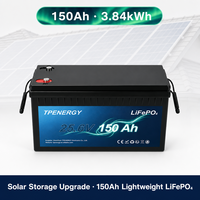 Batterie LiFePO4 TPENERGY 24V 100Ah 150Ah pour système de stockage solaire domestique hors réseau, remplacement du BMS au plomb-acide