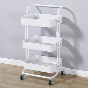 Zxm Mobile Storage <b>Trolley</b> with <b>Wheels</b> Multi-Layer Rack for Kitchen Bathroom and Beauty Modern Design - Product Image 2
