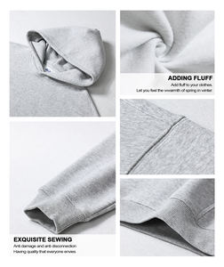 Sweat-shirts en coton personnalisés de haute qualité avec logo, sweats à capuche en molleton épais, sweats à capuche vierges surdimensionnés pour hommes, grandes tailles - Product Image 5