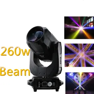 מכירה לוהטת Dj תאורת ציוד 260w 9R נבל Sharpy Beam הזזת ראש אור Led שלב תאורת אפקט עם קשת פריזמה