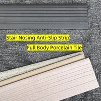 Dalles antidérapantes en porcelaine pleine masse pour nez de marche intérieur (épaisseur 6mm/10mm, absorption d'eau <0,5%) pour escaliers d'évacuation