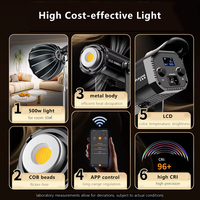 Éclairage vidéo professionnel 500W bicolore Led Cob pour photographe Film Broadcast Studio Fill Lights Lamp