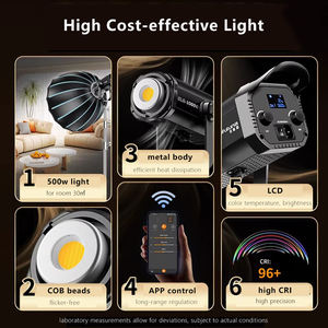 Luz de vídeo profesional 500W bicolor Led Cob iluminación para fotógrafo película difusión estudio luces de relleno lámpara - Product Image 2