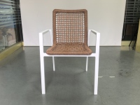 Chaises en rotin moderne, ensemble de table et de chaises de cour nordique, hêtre, parc, jardin, aluminium, imperméable, fauteuil de loisirs