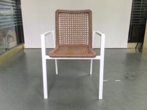 Chaises en rotin moderne, ensemble de table et de chaises de cour nordique, hêtre, parc, jardin, aluminium, imperméable, <span class=keywords><strong>fauteuil</strong></span> de loisirs - Product Image 1