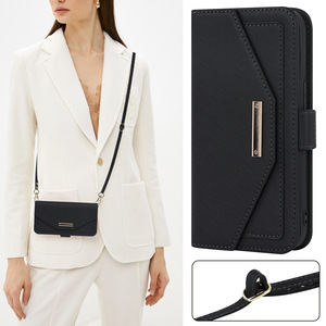 Custodia a Portafoglio in Pelle PU con Slot per Carte, Specchio e Laccetto a Tracolla per <span class=keywords><strong>iPhone</strong></span> 17 16 15 <span class=keywords><strong>14</strong></span> 11, Cover Magnetica con Supporto e Chiusura a Flip - Product Image 4