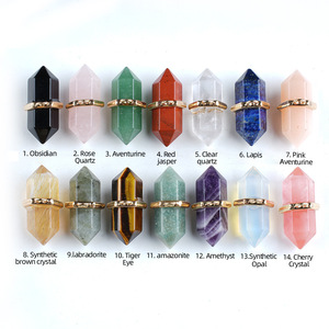 Collana con Pendente in Cristallo di Ametista, Agata Esagonale in Pietra Naturale, Catena in Acciaio Inossidabile per Uomo e Donna - Product Image 2