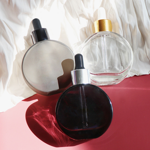 Frasco Gotero de Vidrio para Aceite Esencial de Suero Negro Transparente para el Cabello, Personalizado, 50 ml 60 ml, Gran Venta - Product Image 6