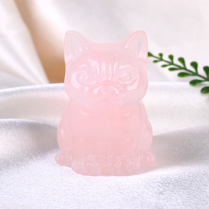 Vente en gros de pierres de guérison en cristal naturel, chat en cristal sculpté à la main pour la décoration - Product Image 4