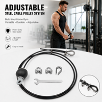 Système de poulie à câble en acier inoxydable robuste à longueur réglable YONGRUI avec colliers en U et poulie à fourreau pour kit de bricolage pour salle de sport à domicile