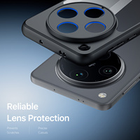 Coque de téléphone transparente antichoc en PC+TPU avec finition givrée de style minimaliste pour OPPO Find X8 Pro