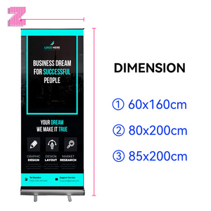 Nhà máy kéo lên biểu ngữ tiêu chuẩn 85*200cm có thể thu vào biểu ngữ tiếp thị thương mại hiển thị cuộn lên biểu ngữ Đăng - Product Image 2