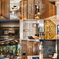Écran décoratif en aluminium perforé à motif géométrique personnalisé pour coin d'intérieur de bureau moderne