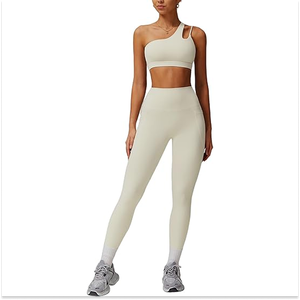 Custom Women's Yoga Set Mid Waist <b>Leggings</b> Sports Bra Solid Plus Size Lace Breathable Stretch Workout Outfit Gym Fitness - Product Image 1