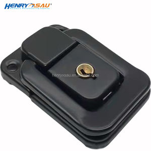 Loquet de poitrine à loquet, fabrication chinoise, noir, valise de poitrine, boucles carrées, avec sac à clés, boîte à boucle <span class=keywords><strong>en</strong></span> acier, fermoirs - Product Image 2