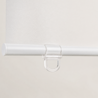 Stores enrouleurs sans fil semi-occultants en tissu blanc pour salle à manger, sur mesure, avec rail cassette intégré