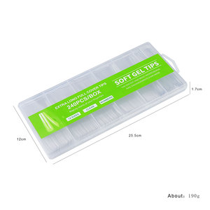 ปลายเล็บปลอมแบบใส ABS ยาวพิเศษ 240 ชิ้น สำหรับต่อเล็บ - Product Image 6