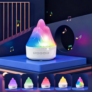 โคมไฟตั้งโต๊ะ LED อัจฉริยะแบบชาร์จไฟได้ พร้อมลำโพงเพลง รูปภูเขา<span class=keywords><strong>หิมะ</strong></span> ไฟกลางคืน LED รูปภูเขาไฟ สำหรับเด็ก ใช้ในห้องนอน - Product Image 1