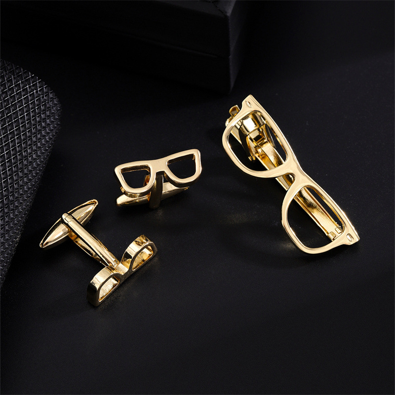 Gold glasses three-piece set