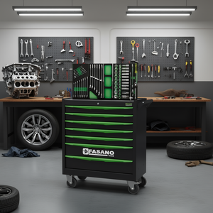 Fasano <b>Tools</b> 124V/AS322 Auto Repair <b>Tool</b> Set <b>Rolling</b> Cabinet with Drawers and Comprehensive Toolkit for Vehicle Maintenance - Product Image 1