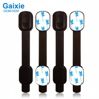 Verrous et sangles de sécurité pour armoires en plastique OEM Gaixie Factory pour portes d'armoires et loquets de toilettes pour la protection des bébés