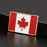 Épingles à revers personnalisées en métal émaillé avec le drapeau national du Canada