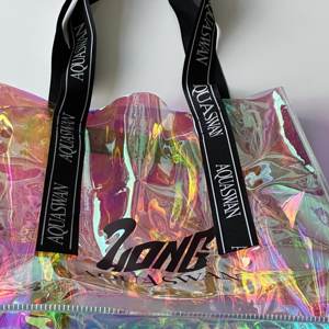 Logo personnalisé femmes arc-en-ciel holographique Laser PVC plage sac fourre-tout avec poignée en corde épaisse - Product Image 3