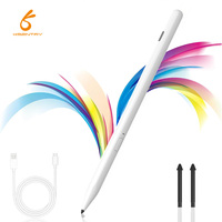 Stylet pour tablette à écran tactile, 4096 niveaux de pression, USI2.0, stylet électromagnétique actif en métal, détection d'inclinaison, 40 heures d'utilisation, Type-C