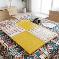 Set Mahjong Bertema Burger Cepat Saji Amerika Modern, Ubin Akrilik Solid Ramah Lingkungan, Ukuran Portabel untuk Perjalanan, 4 Pemain Dewasa, untuk Bersosial