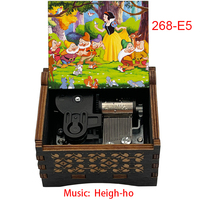 Boîte à musique en bois à remonter Heigh-ho, Blanche-Neige, souvenir spécial pour les fans d'anime, cadeaux de Noël pour la famille