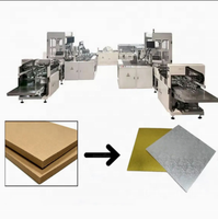 Machine entièrement automatique pour la fabrication de plateaux en carton carrés (base en papier) pour gâteaux, pour cartons épais et fins, avec bordure supérieure et inférieure, pour 1 personne